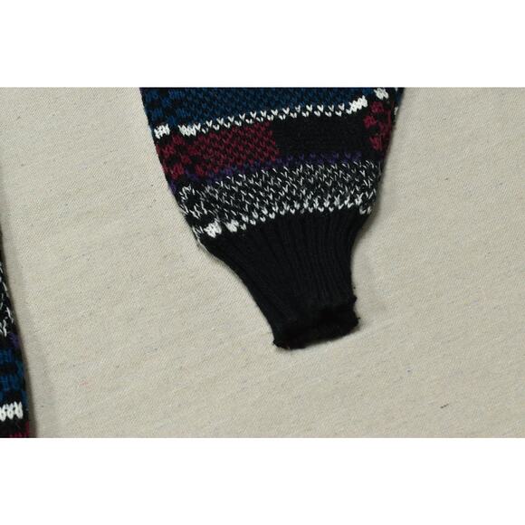 VTG Michael Gerald Mens Button Sweater Cardigan Abstract Plaid Size XL Acrylic - Picture 5 of 8